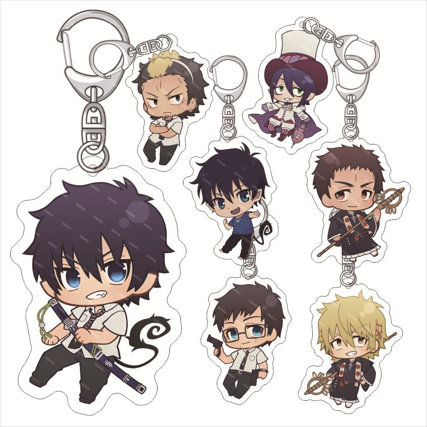 Blue Exorcist Acrylic Móc Khóa Okumura Phốt Pho Okumura Yukio Izumo Kamiki Acrylic Mặt Dây Chuyền