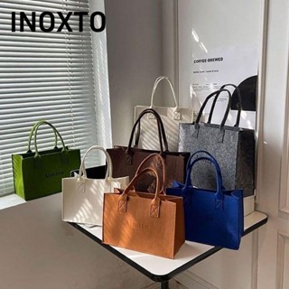 INOXTO 1 Túi Đeo Vai Nỉ, Túi Du Lịch Dung Tích Lớn, Túi Xách Đeo Ngang Màu Trơn S / M / L Đơn Giản Thường Ngày Nữ