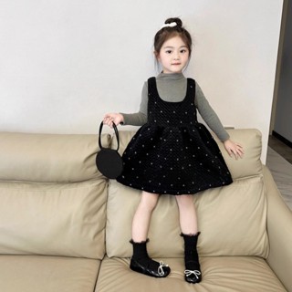 [Sản phẩm mới mùa thu] Áo dài tay bé gái, quần áo thu đông, váy dày bé gái, VÁY NHUNG Cotton Thu Đông, váy vest phong cách Hàn Quốc trẻ em, Bộ hai mảnh, quần áo trẻ em Hàn Quốc 5