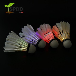 Cầu lông LED SPDD phát sáng đêm, phụ kiện bóng chiếu sáng nhiều màu cho trò chơi ngoài trời