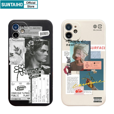 Suntaiho Thời Trang Độc Đáo Họa Tiết Hoa Gái Ốp lưng Iphone 16 15 14 13 12 11 Pro Max IP 7 8 Plus Iphon X Xs XR Xs Max Silicon Mềm Cao Cấp Chống Sốc Ốp Lưng