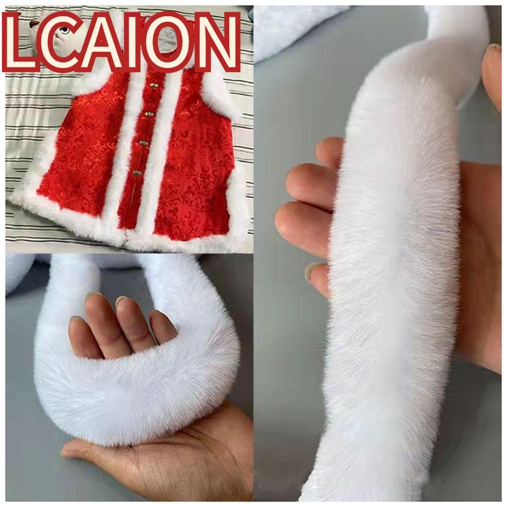 LCAION Kat  100cm artificial rabbit fur ribbon rope color hand-decorated artificial fur strips cloth