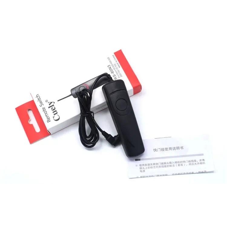 Dây điều khiển từ xa phát hành màn trập SHOCK RS-80N3 cho Canon EOS 1D 5D Mark II III IV 6D 7D 10D 2