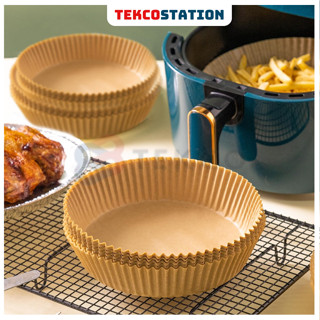 Vỉ 50 Miếng Giấy Lót Nồi Chiên Không Dầu, Lò Vi Sóng - Khay Giấy Nến Vàng Đựng Thức Ăn, Thực Phẩm Chống Dính Nồi