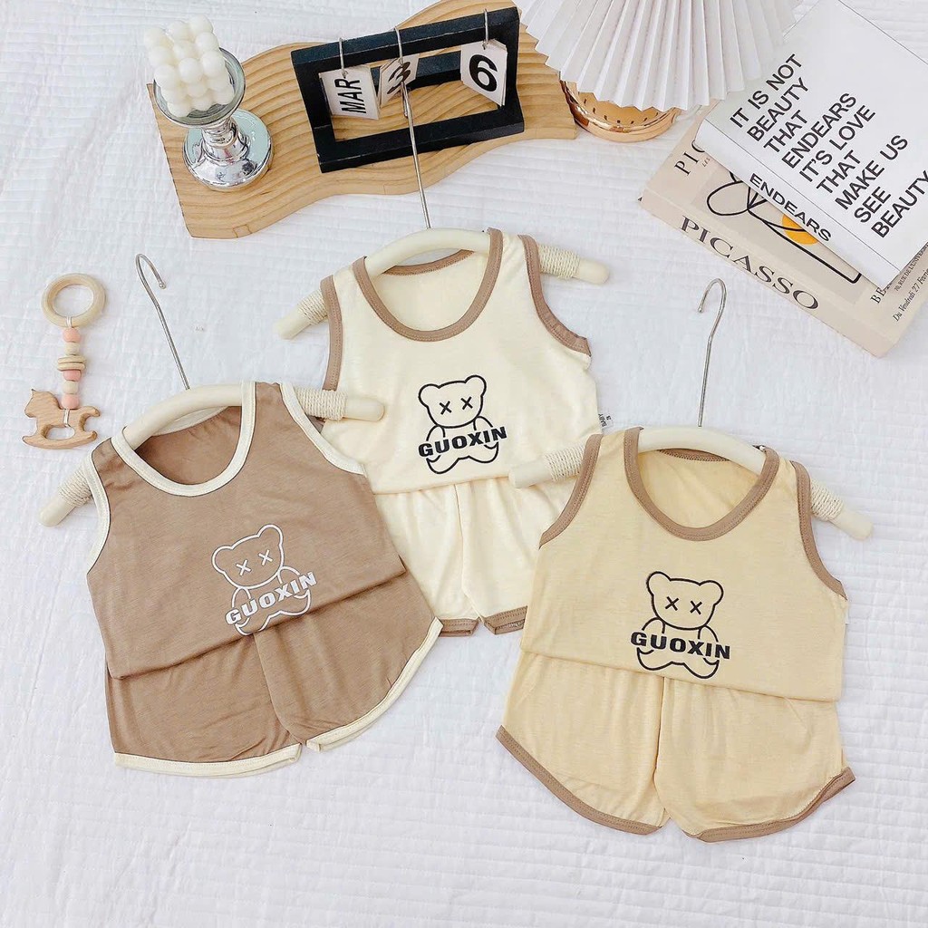 Set  3 bộ BALÔ SÁT NÁCH thun trơn basic HS cho bé 4 đến 15kg