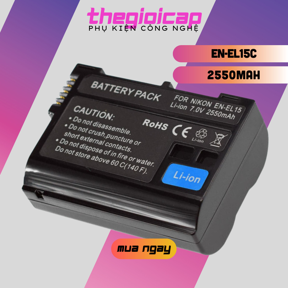 Pin Dành Cho Máy Ảnh Nikon EN-EL15C 2550mAh Cao Cấp