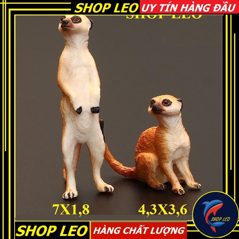 mô hình 2 con Chồn sa mạc - mô hình trang trí
