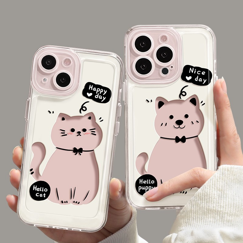 Thích hợp cho vỏ iPhone IP11PROMAX IP12 IP13 Mini IP14 series Trong suốt Dễ thương IP6 7g IP15 16PRO