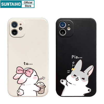 Suntaiho Hoạt Hình Dễ Thương Bunny Thiết Kế Ốp Lưng Điện Thoại Silicon Mềm Cao Cấp Chống Sốc Cho iPhone 11 12 13 14 15 16 Pro max IP 7 8 Plus Iphon X Xs XR Xs max