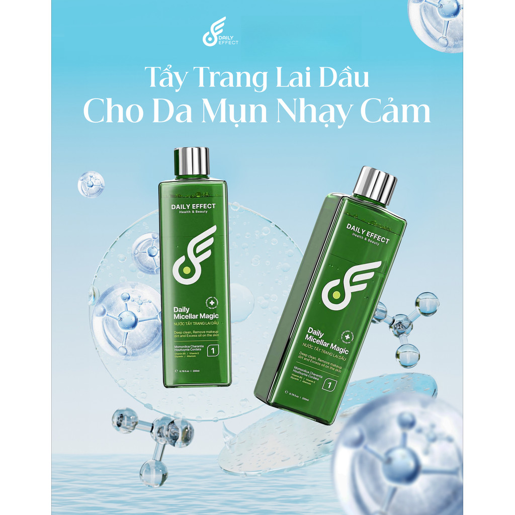 Nước Tẩy Trang 2 Tầng Lai Dầu Daily Micellar Magic Daily Effect 200ml