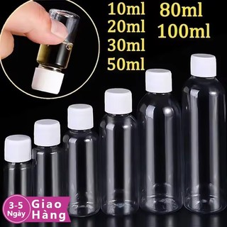 [Giao hàng trong 3-5 ngày] 1-3 Chiếc Chai Refill Chăm Sóc Da PET 10-100ml | Hộp đựng trong suốt miệng nhỏ có niêm phong lá nhôm, Hộp đựng chất lỏng mỹ phẩm chống rò rỉ, 6 kích cỡ