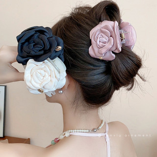 Kẹp tóc hoa satin tinh tế ngọt ngào, thời trang cho các hoạt động hàng ngày