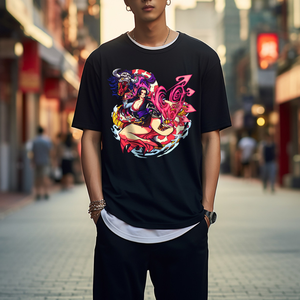 Áo Một Mảnh Anime Boa · Hancock và Luffy - Cotton Thoải Mái Unisex