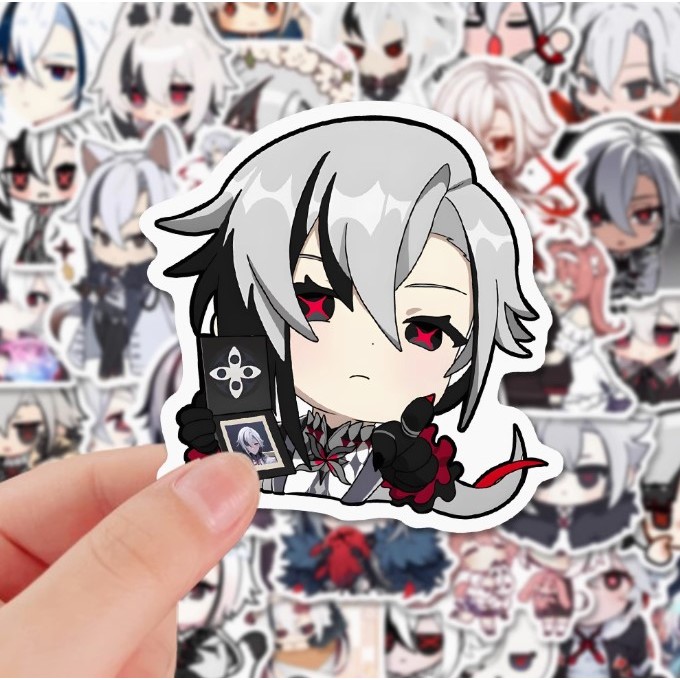 [Chống nước] Sticker Arlecchino Genshin Impact 48 miếng