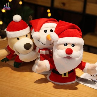Jesjeliu Ông Già Noel Tay Con Rối Hươu Xmas Nai Sừng Tấm Quà Tặng Giáng Sinh Búp Bê Phụ Kiện Hoạt Hình Trẻ Em Búp Bê Hoạt Động Kawaii Đồ Chơi Sang Trọng