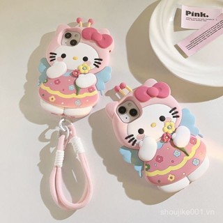 Ốp điện thoại di động Apple 16 con ong Hoa Mèo Hello Kitty xsmax silicon iPhone15Pro14131211/8Plus 7/8/Plus/X/XS/XR/se2020 5LUJ