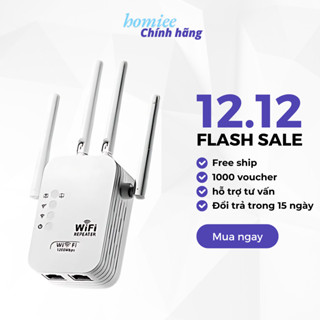 Bộ Kích Sóng Wifi 4 Râu Tốc Độ 1200mbps Phát Xuyên Tường Kết Nối Xa Sóng Mạnh PKMALL