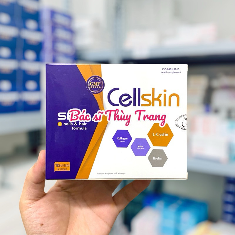 Viên uống chống lão hóa, giảm nếp nhăn, trắng mịn da Cellskin - hộp 60 viên