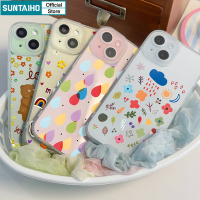 Suntaiho Thẩm Mỹ Thanh Lịch Họa Tiết Lá Trong Suốt Mờ Dành Cho Iphone 16 15 14 12 13 11 Pro Max IP 7 8 Plus Iphon X Xs XR Xs Max TPU Silicon Mềm Cao Cấp Chống Sốc Ốp điện thoại