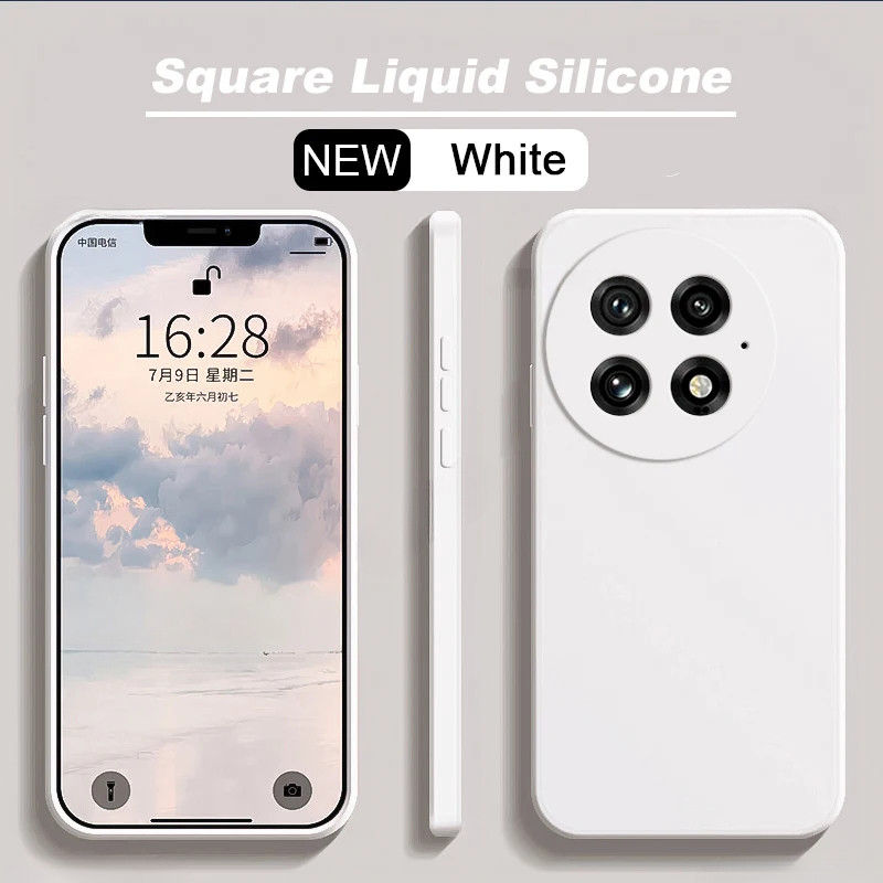 Dành Cho OnePlus 13 12 Ốp Lưng Silicon Lỏng Bảo Vệ Ống Kính Máy Ảnh Ốp Lưng Điện Thoại OnePlus 13 12