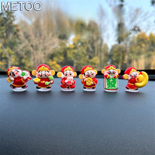 Mt Huankai 6 Nhựa Thần Tài Lắc Đầu Búp Bê Ô Tô Trang Trí Nội Thất Ô Tô Nhãn Dán Trang Trí Xe Hơi Quà Tặng Năm Mới