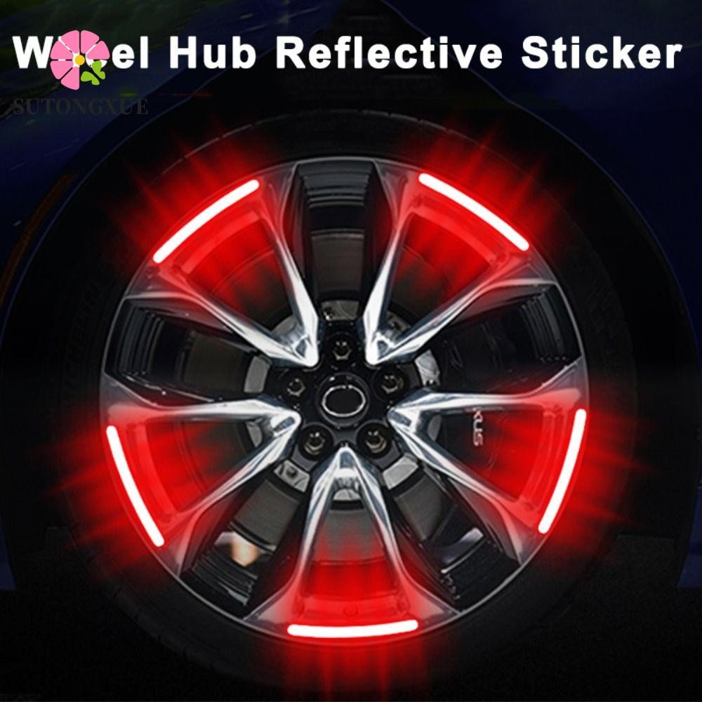 Sutongxue Xe Trung Tâm Phản Quang Miếng Dán Xe Đạp Xe Máy 20 Chiếc Dải Trang Trí Vành Lốp Băng Bánh 