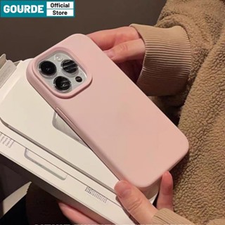 Ốp Lưng iPhone Silicon sang trọng Giả da vân Chống Sốc Bảo Vệ Camera Ốp điện thoại hồng đẹp Mềm Cho Iphone 16 15 14 12 13 11 Pro Max IP X Xs XR Xs Max-Gourde Case