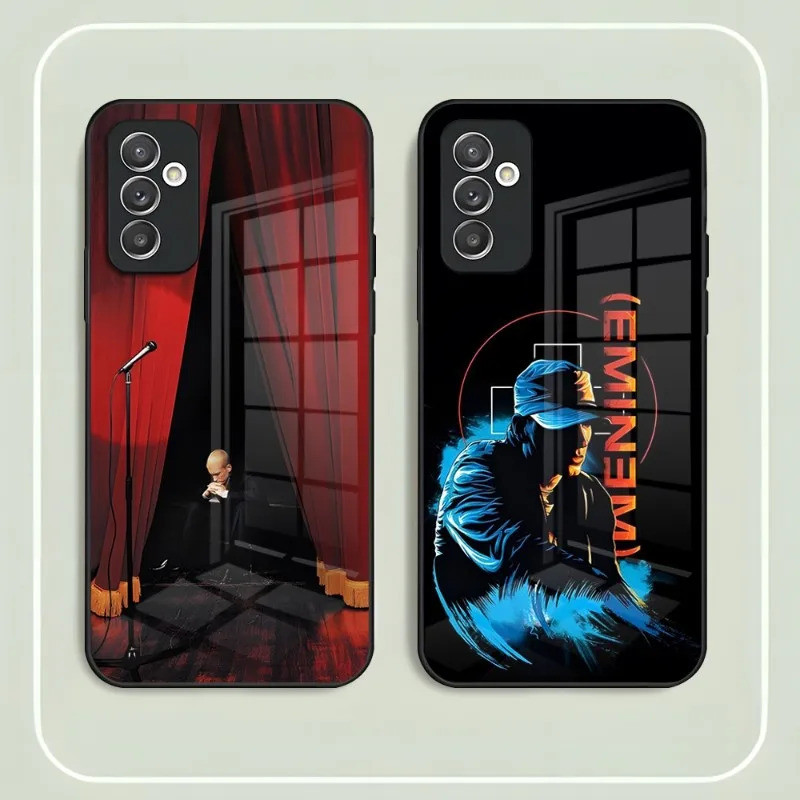 Ốp Điện Thoại Eminem Show Kính Cho Samsung Galaxy S20 S21 S22 S23 S24 S23FE S24FE Ultra Plus M35 M52