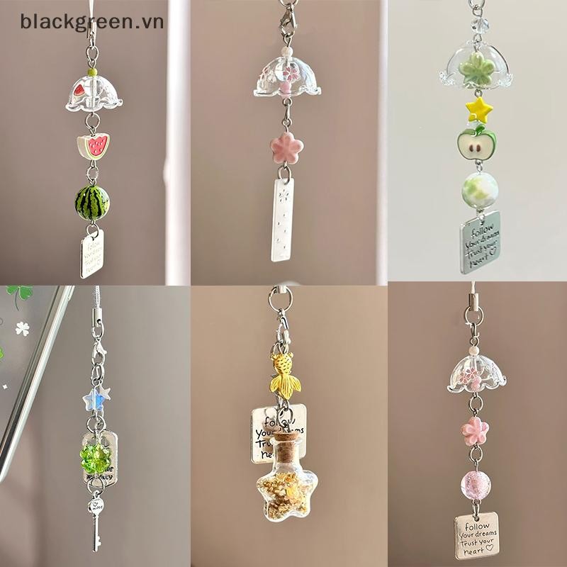 BGREE Dễ Thương Trong Suốt Móc Khóa Chuông Gió Mặt Dây Chuyền Điện Thoại Di Động Móc Khóa Dây Đeo Túi Phụ Kiện Trang Trí Trang Trí Nhà Cửa.