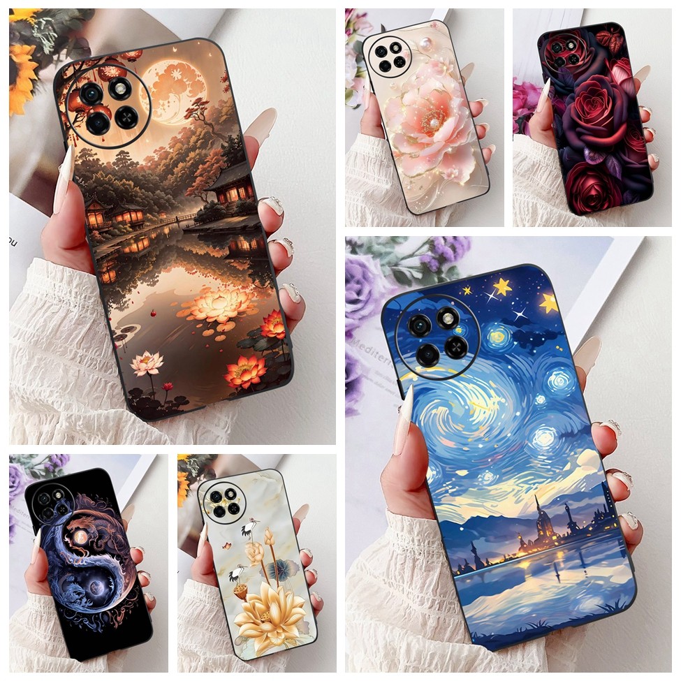 Ốp Lưng ITEL S23 S665L Thẩm Mỹ Mèo Dễ Thương Thời Trang Hoa Sơn Ốp Lưng S23 ITEL S 23 Vỏ Điện Thoại