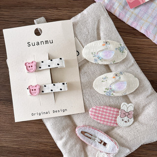 Girls Bangs Kẹp Tóc Bộ Thỏ Kẹp Tóc Hoa
