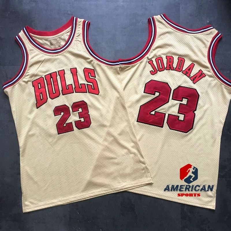 Áo bóng rổ nam Chicago Bulls Michael Beige