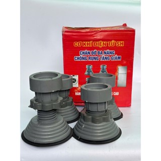 Bộ 4 Chân Đỡ Đa Năng Chống Rung Tăng Giảm, Kê Máy Giặt, Tủ Lạnh - Dễ Vệ Sinh, Chống Ẩm Móc