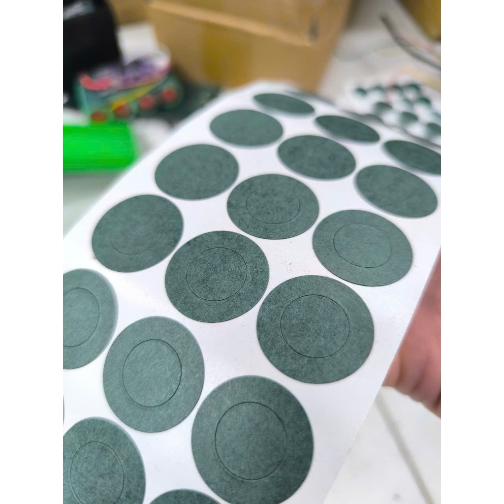 ( combo 5 tờ) Giấy dán đầu pin,giấy dán cực dương pin 26650 26800 26980 cách điện, cách nhiệt ( 36cá