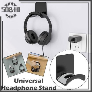SD&HI Universal Save Space Tai nghe Đế dán tường Móc treo dưới bàn Giá đỡ tai nghe Hỗ trợ tai nghe chơi game (vn)