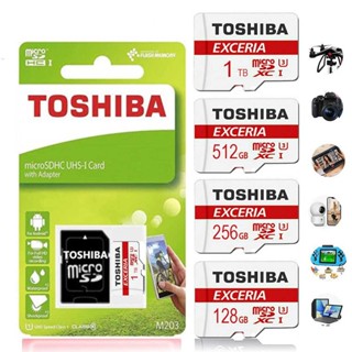 Thẻ Nhớ Toshiba SD 1TB 512GB Micro TF SD Thẻ 128GB 256GB U3 Class 10 Full HD TF Thẻ Flash Cho Máy Ảnh Điện Thoại Di Động Máy Tính