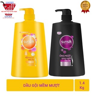Dầu gội Sunsilk 1,4kg/chai  Óng Mượt Rạng Ngời suôn mềm mượt diệu kỳ
