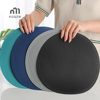 [Koqzm] Thảm Silicon Lớn Coaster Chịu Nhiệt Placemat Tổ Ong Chống Trơn Trượt Nồi Để Bàn Thảm Cốc Tròn Thảm Phụ Kiện Nhà Bếp [Mới]