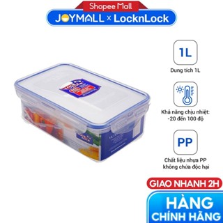 Hộp nhựa bảo quản thực phẩm LocknLock Classic HPL817-UNI 1 Lít , Hàng chính hãng, nắp gài viền silicone kín - JoyMall