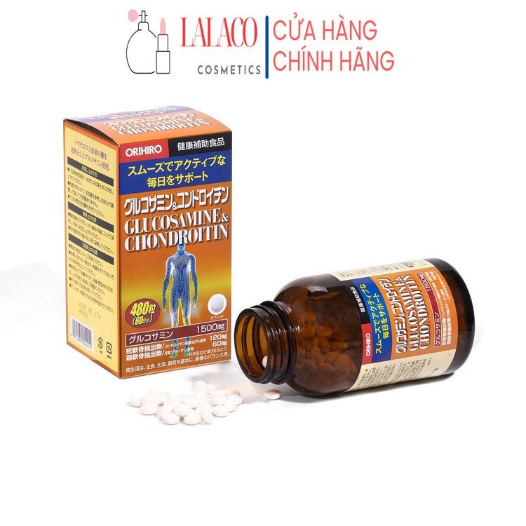 [ Date 05/2025 ] Viên uống bổ xương khớp Cao Cấp Glucosamine và Chondroitin Orihiro 480 viên