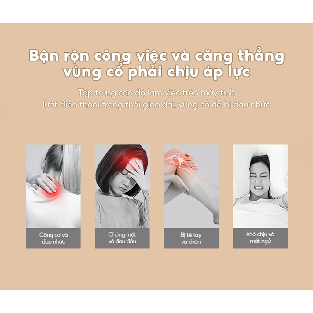 Gối Massage Hồng Ngoại Bomidi MP1 Pro Gối MatXa Cổ Vay Gáy 3 chế độ, xoay 2 chiều  đỡ mệt hiệu quả. | BigBuy360 - bigbuy360.vn