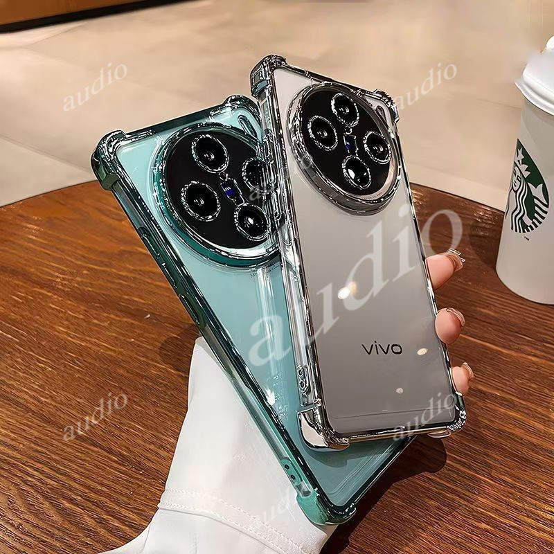 Vivo X200 Pro mini 5G Túi Khí Bốn Góc Mạ Chống Rơi Trong Suốt Ốp lưng VivoX200 Pro mini 5G 2024 Sang