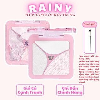 [VEECCI] Bảng phấn highlight 3 ô Veecci vỏ trái tim hồng gợn sóng