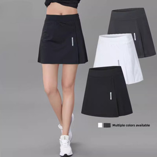 Nữ Chữ A Váy Tennis Golf Skorts Quần Short Bên Trong Cầu Lông Chạy Bộ Yoga Váy Co Giãn Cao Cấp Eo