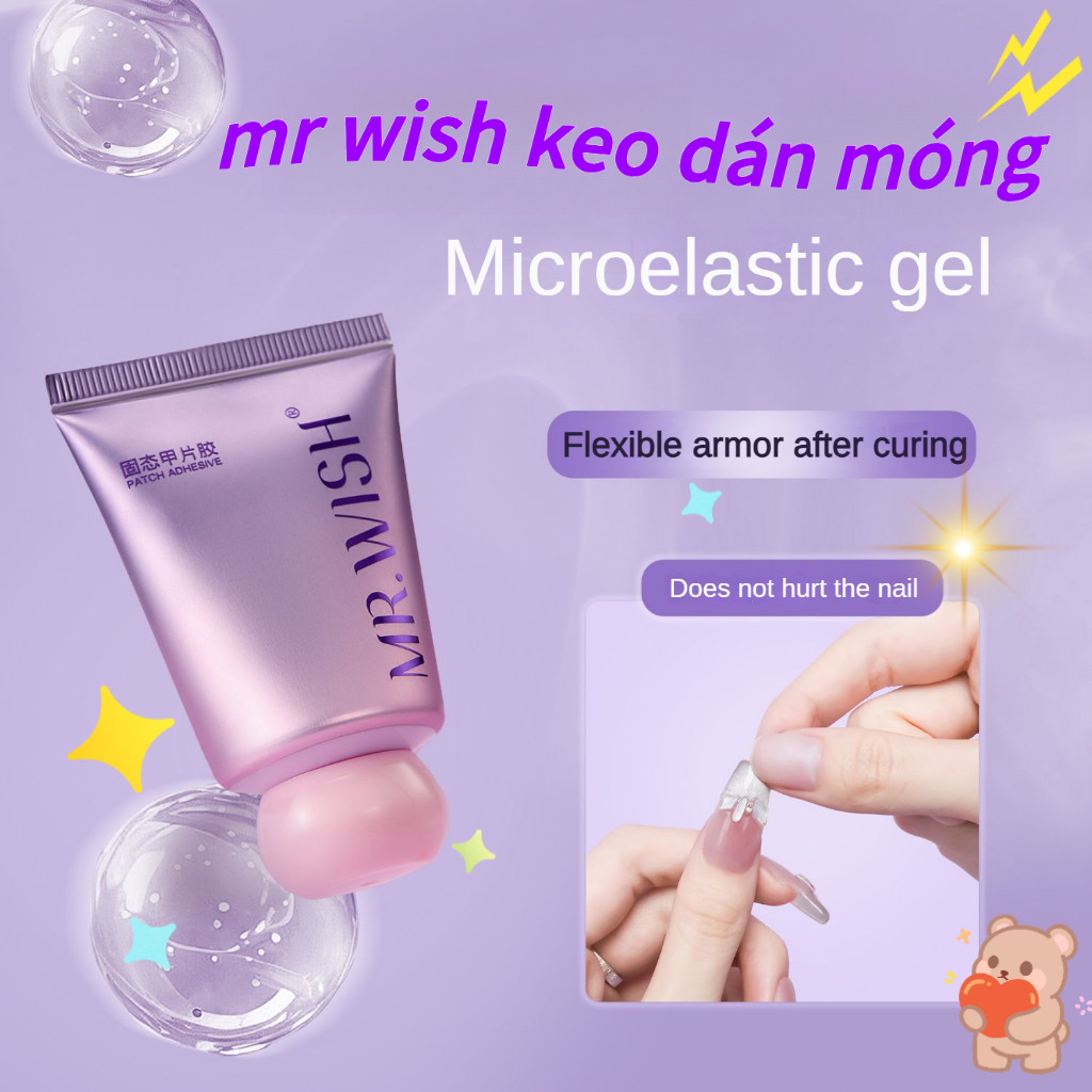 MR wish keo dán móng✨Giao hàng 24 giờ✨gắn móng tay chuyên dụng móng tay nướng đèn dán chắc chắn keo