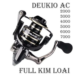  Máy câu cá Deukio AC 2000-7000 cối kim loại máy câu lure lăng xê dùng cho cần câu máy đứng KF 