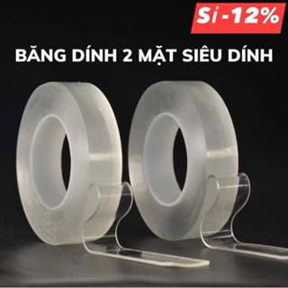 Băng Dính 2 Mặt Siêu Dính, Băng Keo Trong Suốt Nano