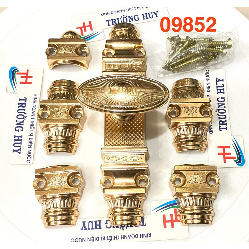 [chính hãng] 09852 Bộ chốt clemon mạ vàng và 2.5M thanh(1.5m, 1m) cao cấp Việt Tiệp - BH 2 năm