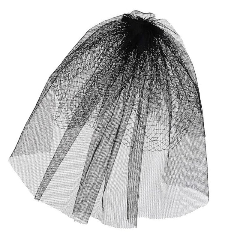 Zzz Nữ Lưới Cô Dâu Lồng Chim Veil Với Kẹp Đen Halloween Coplay Trang Phục