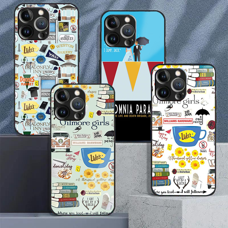 Ốp điện thoại di động bằng kính cường lực Gilmore Girls 01 cho iPhone 16 15 14 13 12 11 Pro XS Max P